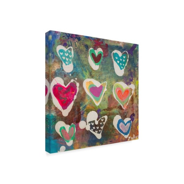 Zwart 'Heart Vibrations' Canvas Art,18x18